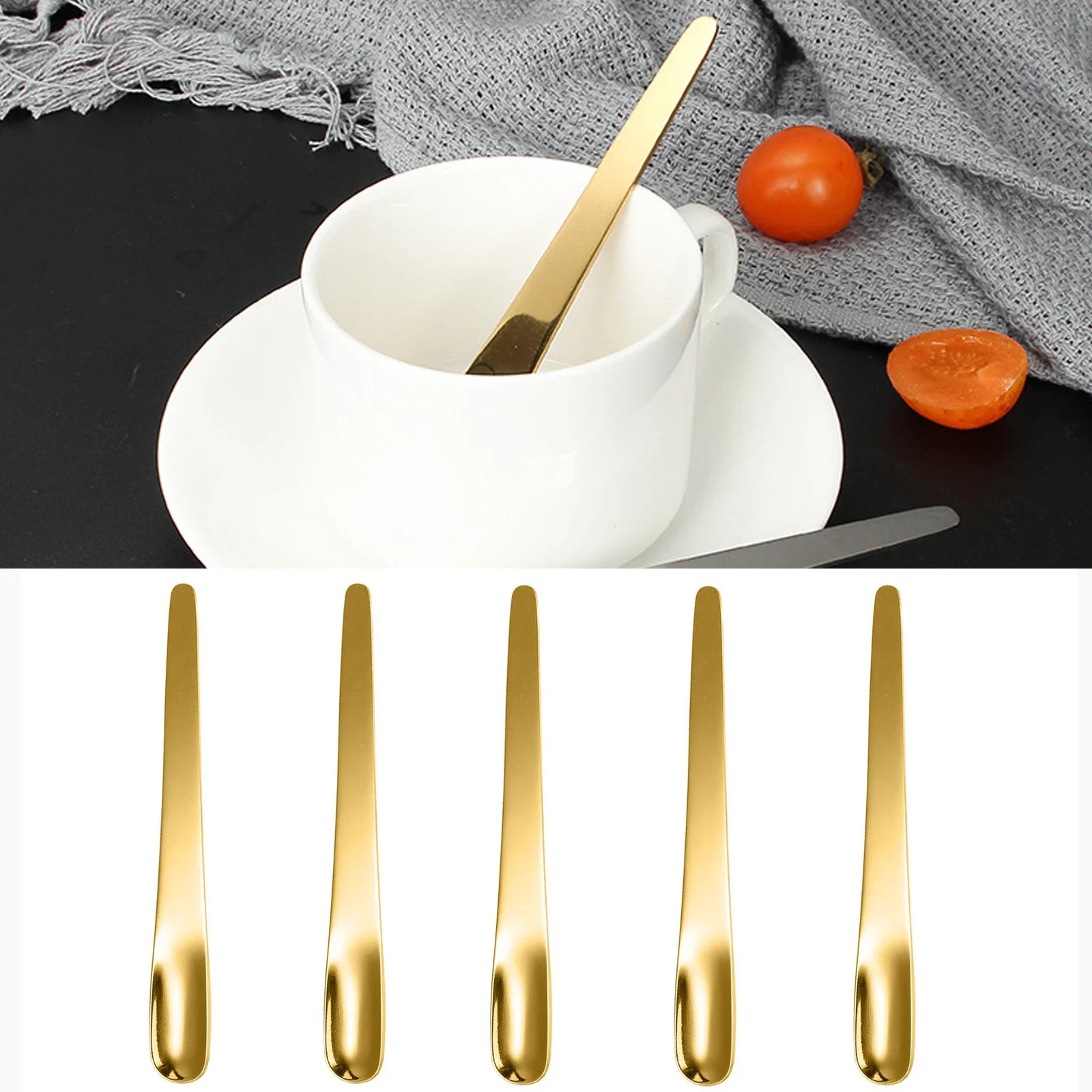 Kitchen Appliances For Sale - 5PCS Coffee Spoon Stainless Steel Flat