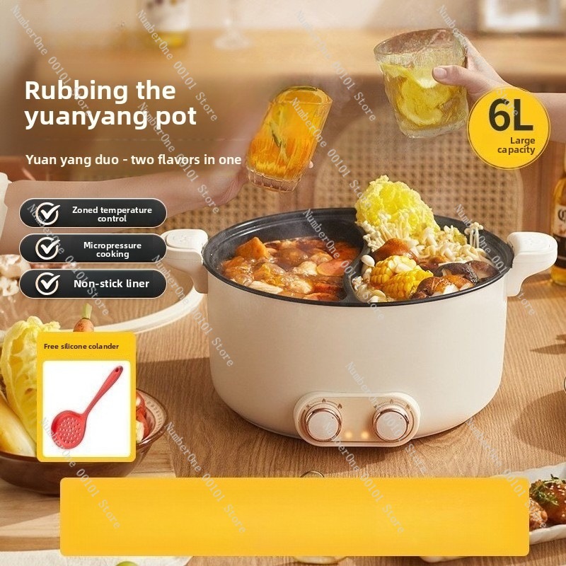 6L 8L Double Pot Electric Hot  - Kitchen Appliances For Home review and price