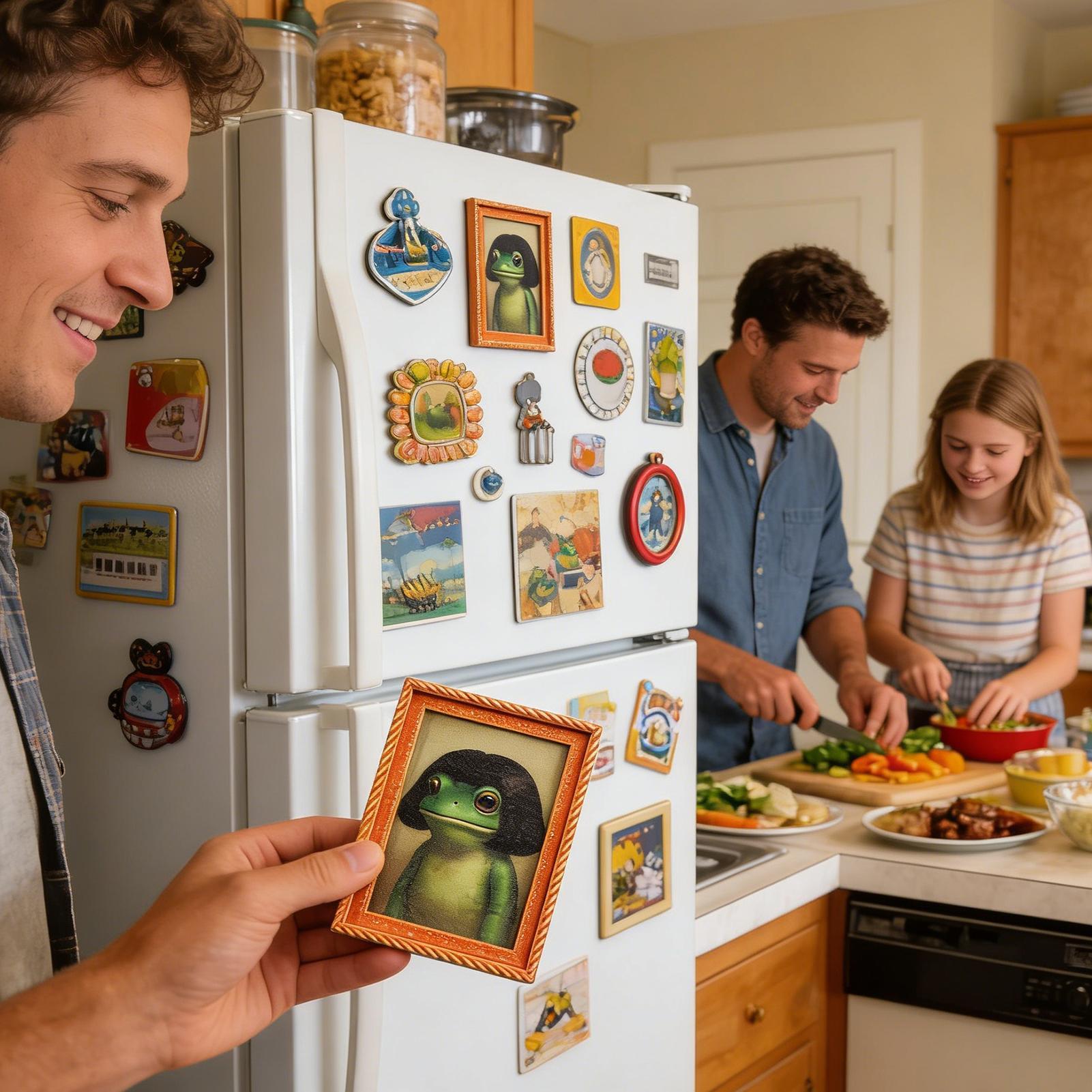 Frog Magnets Cute Funny Retro  - Kitchen Appliances Photos review and price
