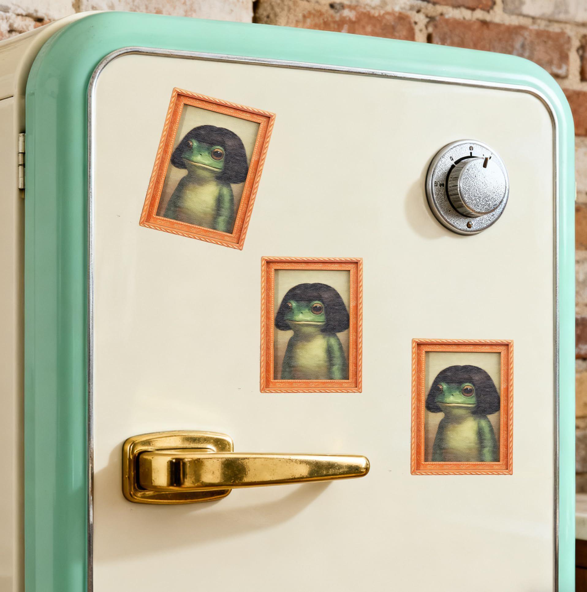 Frog Magnets Cute Funny Retro  - Kitchen Appliances Photos review and price